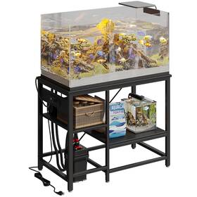 Bestier B0dfgb2cc5 40-50 Gal Fish Tank Stand With Power Outlet 36x19 Inch Metal Aquarium