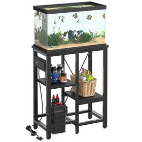 Bestier B0dfgl82c9 10 Gal Fish Tank Stand With Power Outlet - 20.3x10.6 Inch Metal Aquarium Table
