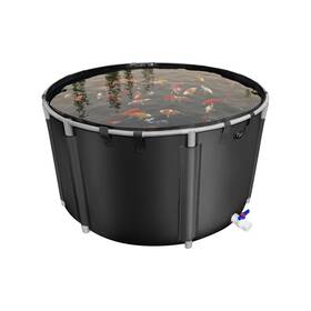 Bexruo B0f83zhqcy 450 Gallon Foldable Pvc Canvas Fish Pond Koi Tank - Outdoor And Aquaculture
