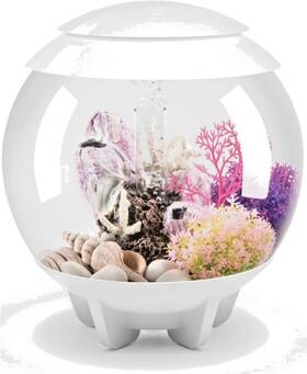 72037 Biorb Halo 15 4 Gallon White Aquarium/fish Tank With Mcr Lighting Multi-color