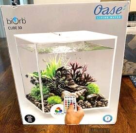 Biorb 822728545003 Cube 30 Aquarium With Mcr - 8 Gallon Black Led Lights Modern Tank