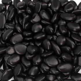 Blqh 738628009975 18 Pounds Decorative Pebbles Small Black Stones Aquarium Gravel River