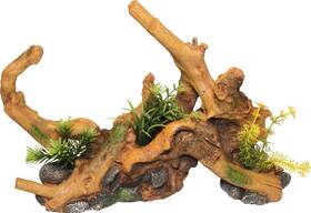 Blue Ribbon Pet Products Ee-638 Driftwood Centerpiece With Plants Large Natural