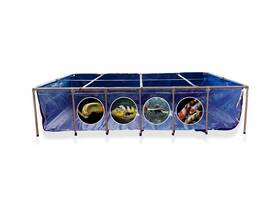 Boswell Lsdyc-01 Pvc Canvas Fish Pond With Steel Frame Foldable Water Storage Tank Aquarium Po