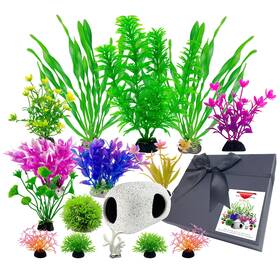 B0fk3whl9p Boyieenter 16pc Aquarium Decorations Set Artificial Plants And Smooth Rocks B0fk3whl9p Boyieenter 16pc Aquarium Decorations Set Artificial Plants And Smooth Rocks