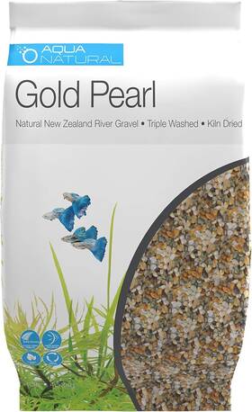 Gold020 Brand Aqua Natural Gold Pearl 20lb Gravel Substrate For Aquascaping