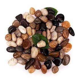 Brand Blqh 738628009876 18 Pounds Pebbles Stones Aquarium Gravel River Rock Natural Mixed Colors