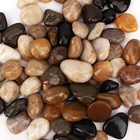 Brand Cfkj 738628009852 18 Pounds Pebbles Aquarium Gravel River Rock Natural Polished Multicolor
