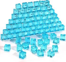 Brand Landical Lawn-1 190 Pcs Glow In The Dark Rocks 2.2 Lb/ 1 Kg Cube Shaped Blue