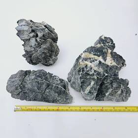 Brand Lifegard Aquatics R480096 Smoky Mountain Seiryu Stone - 1 Lbs Mix Size Kit Of Grey