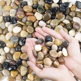 Brand Oupeng 711931777274 Pebbles Polished Gravel Natural Mixed Color Stones 2 Lb 32-oz