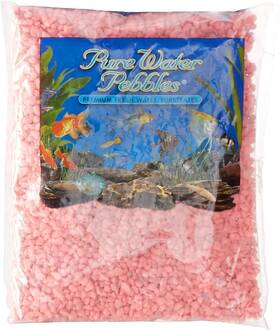 Brand Pure Water Pebbles 70282 Neon Pink Aquarium Gravel 2 Lbs - Premium Fish Tank Decorative