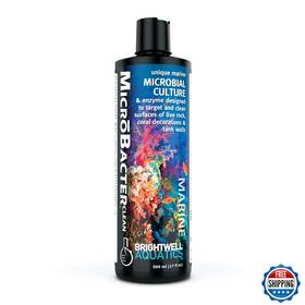 Brightwell Aquatics B0196fdxoo Microbacter Clean Saltwater Aquarium Fish Tank Cleaner