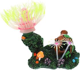 Capastec Qd000183f231122 Aquarium Simulation Coral Silicone Fluorescent Glow Ornaments Yellow