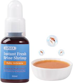 Capuca 313110417423 Instant Baby Brine Shrimp Fish Food - 50ml No Hatch High Protein Fry With A