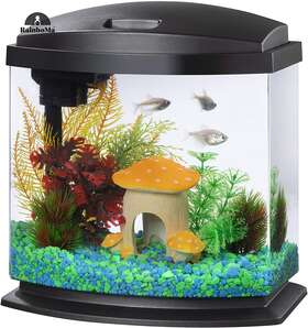 Central Garden & Pet 100544522 Aqueon Led Minibow Small Aquarium Fish Tank Kit With Smartclean Technology Blac