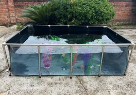 Cl Clc B0f9kfjxks Aquarium Pool Pond Collapsible Fish With Transparent Clear View Outdoor Tank