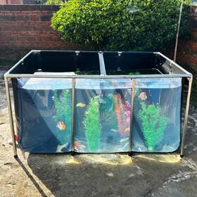 Cl Clc B0f9kq8611 Aquarium Pool Pond Collapsible Fish With Transparent Clear View Outdoor Tank