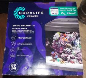 Coralife 096316003323 Biocube Size 14 Aquarium With Led Lighting And Filtration Included