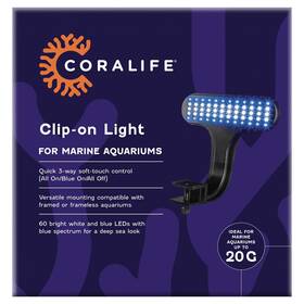 Coralife B07dt6yy8d Marine Saltwater Aquarium Clip-on Led Light 20gal Fish Tank