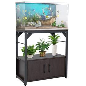 Coscosx 631060182087 20 Gallon Fish Tank Stand Metal Frame Aquarium With Storage Cabinet Fi