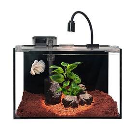 Craftsboys 723907234254 2.8 Gal Nano Fish Tank Starter Kit With Filter Led Light Gravel Aquascape