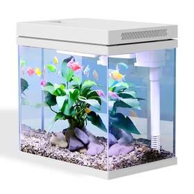 Craftsboys B0dpzxpsl6 Fish Tank 2.5 Gallon Nano-aquarium Upgrade Filter System And Led Li