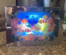 Crystal Art Gallery 87958-8 Electronic Colorful Fishes Pond Model / 15 Inch X 11.5