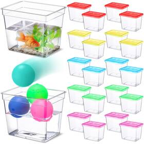 Domensi Gen-domensi-91954 20 Pack 12oz Plastic Fish Bowls With 100 Table Tennis Carnival Game Favors Re