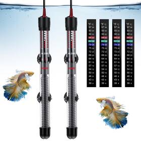 Dreyoo B0bl1749dj 2x 300w Submersible Aquarium Heater Adjustable Fish Tank With Thermo