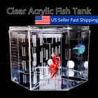 Drg868282 Unbranded Block Clear Acrylic Betta Aquarium Fish Tank Breeding Isolation