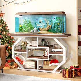 Dwvo 445049353305 55-75 Gallon Aquarium Stand With Power Outlet Display For Turtle Tan