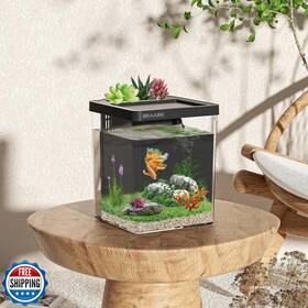 Eraark E4106 1.5 Gallon Betta Fish Tank Aquarium Kit With Filter Led Light Water P