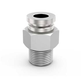 Etermutable Pugu-143tuym 1-pack 1/4 Inch Tube Od X Npt Thread Male Straight 304 Stainless Steel Push