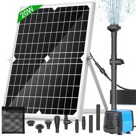 Feoxshal B0dp7l97lx 20w Solar Fountain Pump 350gph Adjustable Sprayers For Ponds