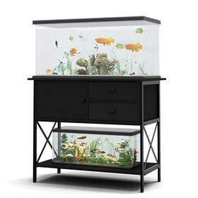 Filko 751105794607 Aquarium Stand 40-50 Gallon Metal 40 Gallons Fish Tank Stands With Cabinet F