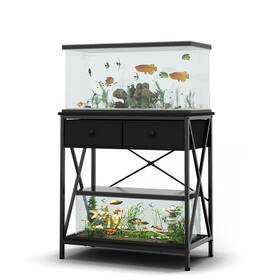 Filko 751105794614 Aquarium Stand 20-29 Gallon Metal Fish Tank Stands With Accessories S