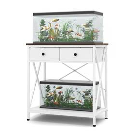 Filko 768530513925 Fish Tank Stand 29 Gallon Sturdy Aquarium With Accessories Storage - M