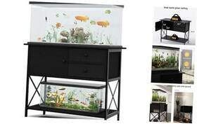 Filko Ygg1111-d Aquarium Stand 40-50 Gallon Metal 40 Gallons Fish Tank Stands With