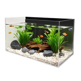 Fixturedisplays 22193 17.7 X 9.4 9.6 Inch 7 Gallon Premium Clear Acrylic Fish Tank