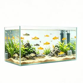 Fixturedisplays 22201-5-nf 4.5 Gallon Ultra Clear Glass Aquarium 16 X 7.8 8.3 Inch Rimless Fish Tank 6mm