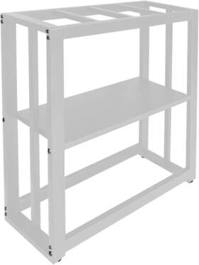 Fizgot Wtb-132 Fish Tank Stand 20 Gallon Double Layer Metal Aquarium With White