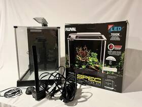 Fluval 10515 Spec Aquarium Kit - Black 2.6 Gallon Desktop Glass