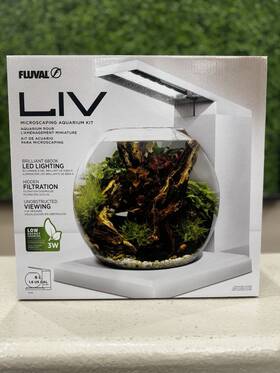 Fluval 15045 Liv Aquarium Kit 1.6 Us Gal / 6 L White #15045