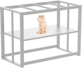 Fojely 739719890724 White Aquarium Stand 40 Gallon Fish Tank Double Layer With Storage W