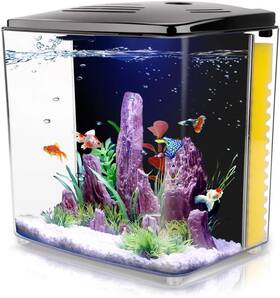 Va993 Freesea 1.4 Gallon Betta Aquarium Starter Kits Square Fish Tank With Led Light A