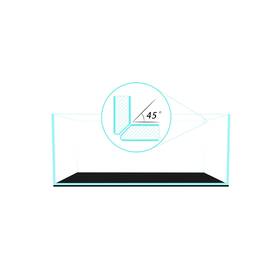 Fzone B0bz8ck9dr 6.4 Gal Shallow Rimless Low Iron Fish Tank Nova Clear Ultra-white 45 Mite