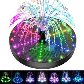 Gaizerl B0br9pnwkj 4w Solar Bird Bath Fountain Pump With Led Lights 8 Spray Modes