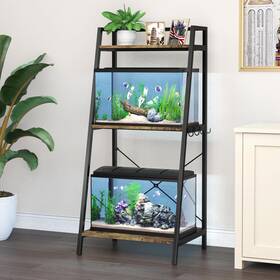 Gdlf 850052968182 5-10 Gallon Fish Tank Stand With Plant Shelf Metal Aquarium Storag