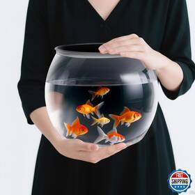 Geelin B0fkn34knn 1.5 Gal Plastic Fish Tank Bowl - Shatterproof Crystal Clear